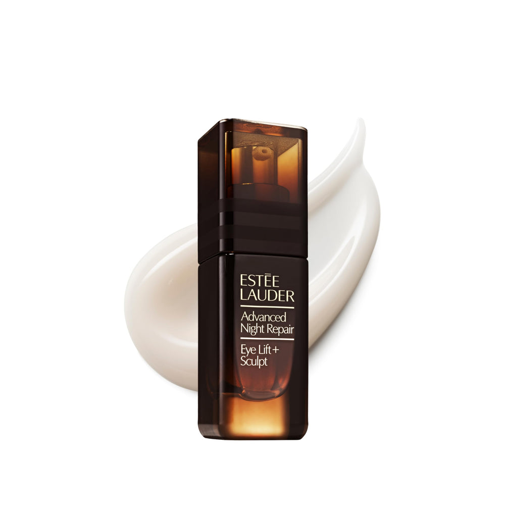 Estée Lauder Advanced Night Repair Eye Lift bottle shows 2HA Volume Filler for plump eyelids.
