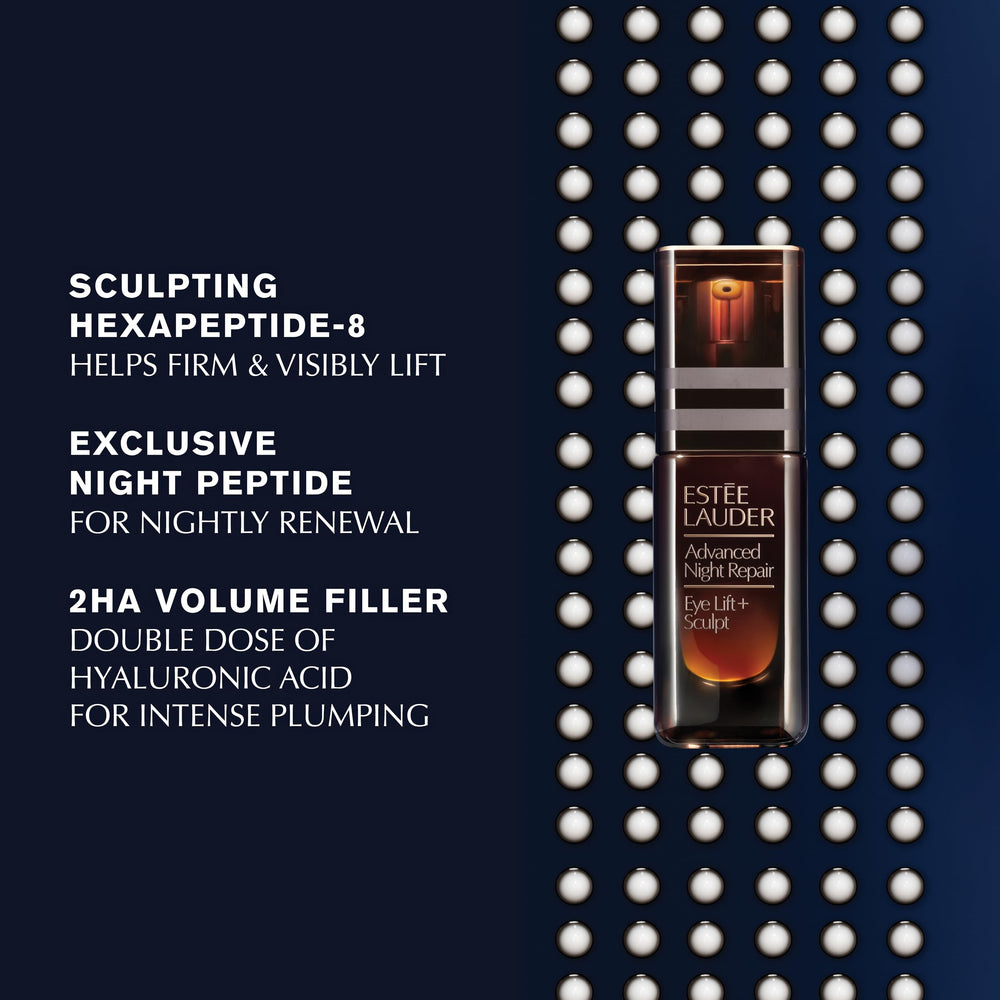 Estée Lauder 2HA Volume Filler close-up demonstrates plumping near eye lines.