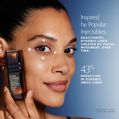 Estée Lauder Eye Lift cream texture swirl suggests lightweight hydration.