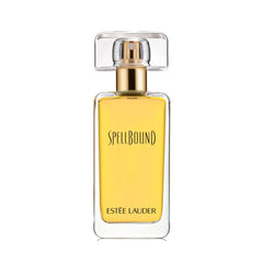 Estée Lauder SpellBound bottle highlights elegant design and versatile daytime fragrance.
