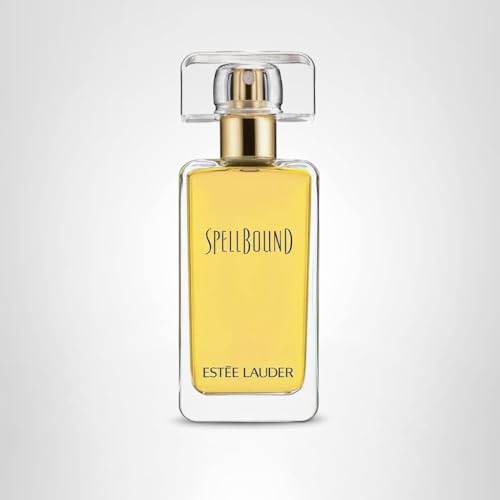 Estée Lauder SpellBound base notes with sandalwood and amber shown for lasting depth.