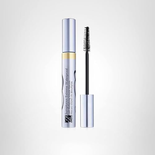Premium packaging of Estée Lauder Sumptuous Extreme Waterproof Mascara signals waterproof protection.