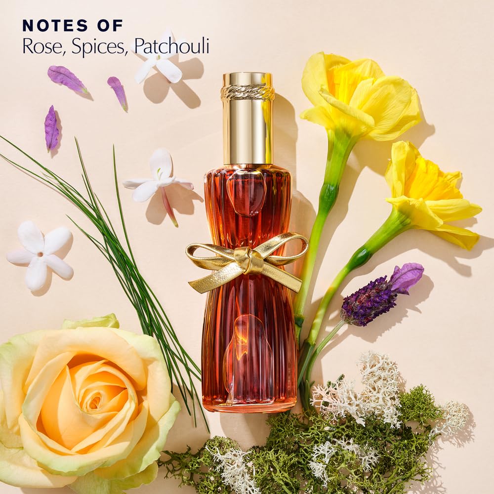 Estee Lauder Youth-Dew bottle highlights warm spices for evenings.