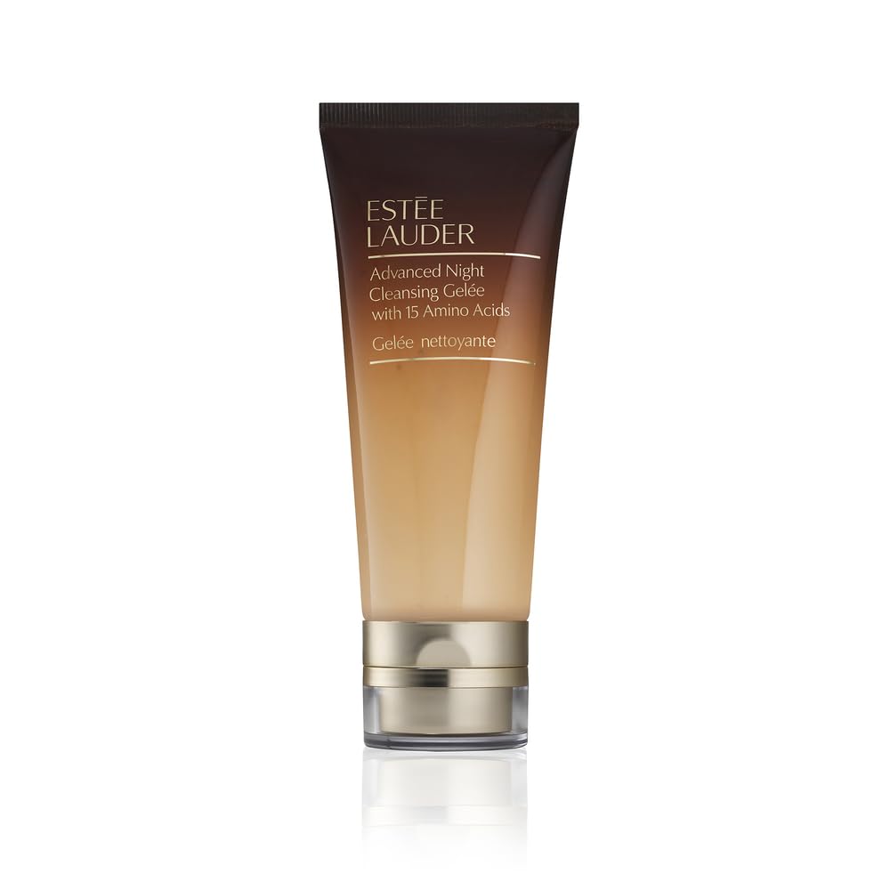 Estee Lauder Advanced Night Gelee Cleanser bottle shows rich foam for makeup removal