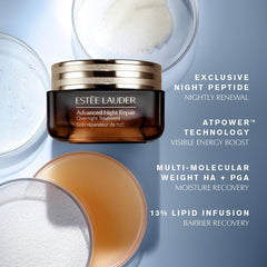 Estée Lauder Advanced Night Repair texture closeup emphasizes rich moisture delivery.