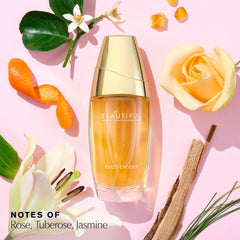 Estée Lauder Beautiful bottle on vanity evokes romance for special occasions.