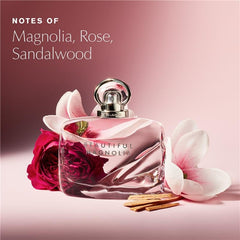 Estée Lauder Beautiful Magnolia bottle cap closeup for premium presentation
