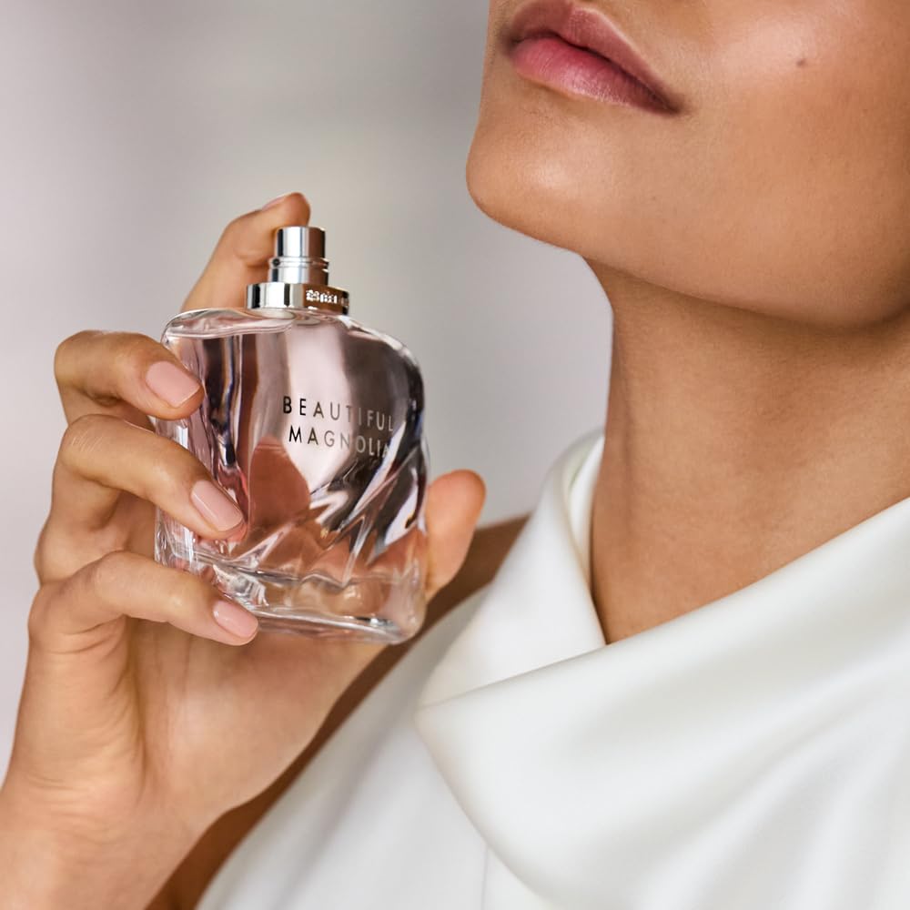 Estee Lauder Beautiful Magnolia spray application with even mist