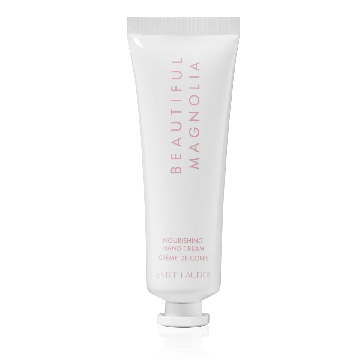 Estée Lauder Beautiful Magnolia hand cream jar showcases rich hydration.
