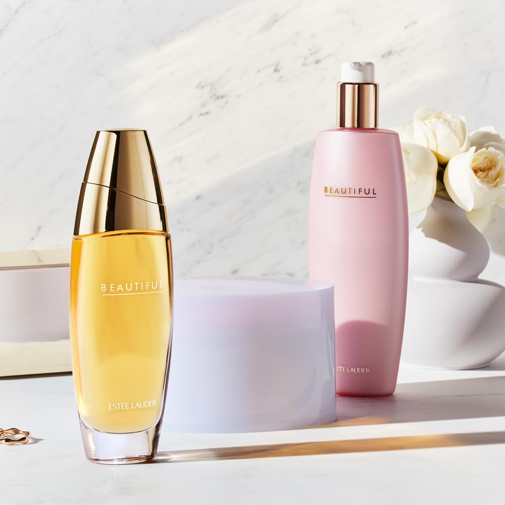 Estée Lauder Beautiful tuberose note close-up, lush warmth for romantic moments