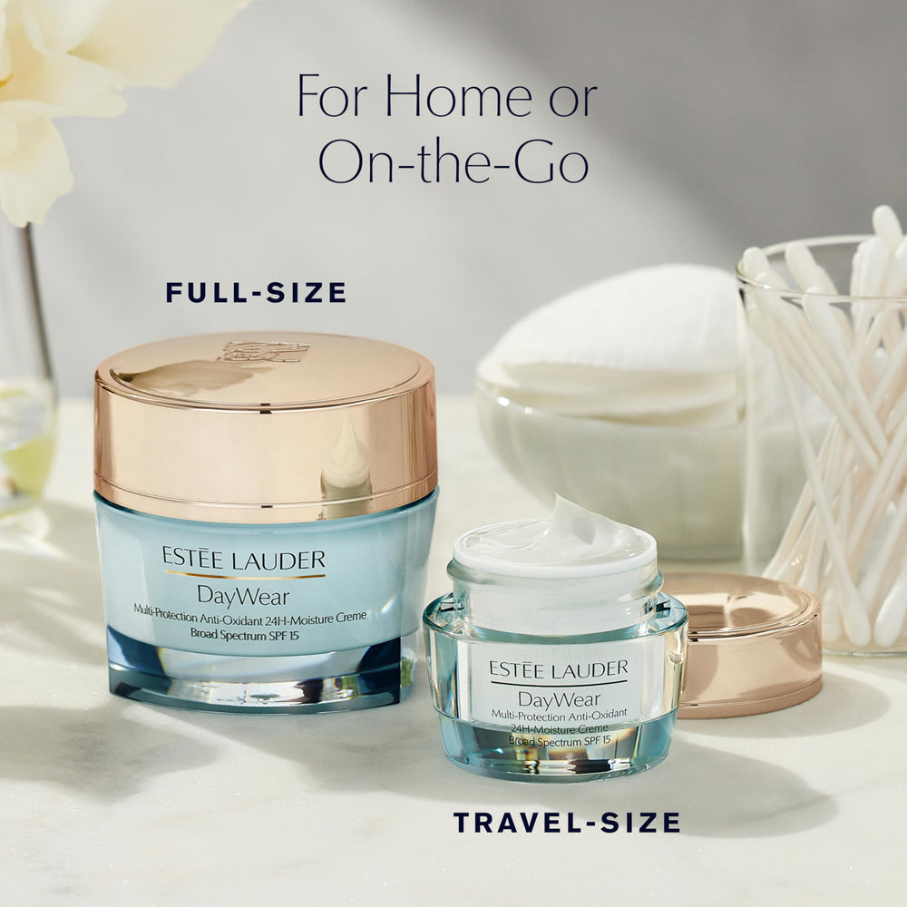 Estée Lauder DayWear applied on the face reveals a smooth, refreshed complexion.