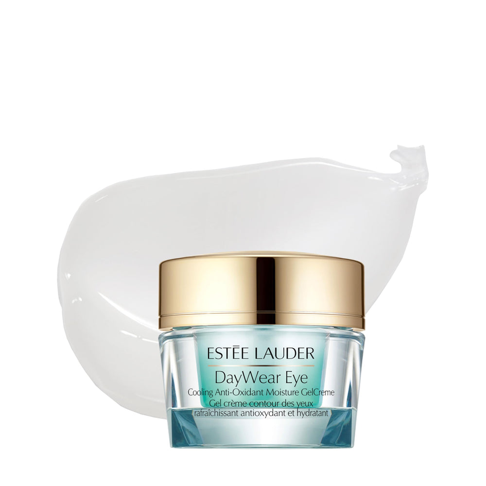 Estee Lauder DayWear eye cooling gel jar refreshes and hydrates the under-eye area.
