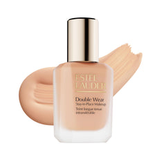 Estée Lauder Double Wear bottle closeup showing sleek design and durable finish for long wear.