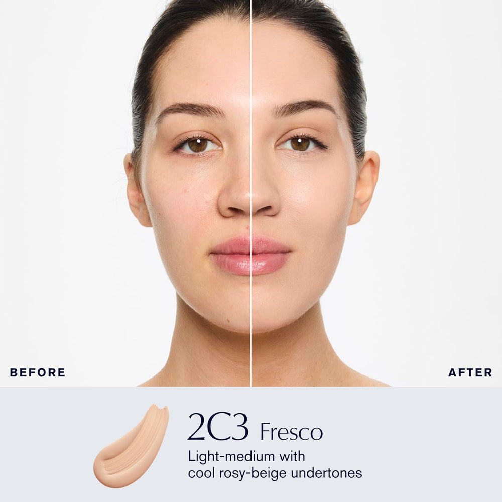 Estee Lauder Double Wear bottle pump demonstrates easy, precise application for even coverage.