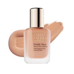 Estee Lauder Double Wear bottle with pump for long-lasting color control.