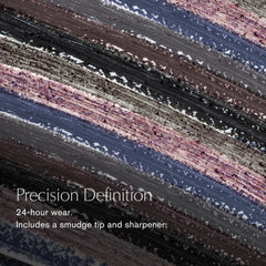 Estée Lauder Double Wear Eyeliner Espresso swatches demonstrating rich, long-lasting color.