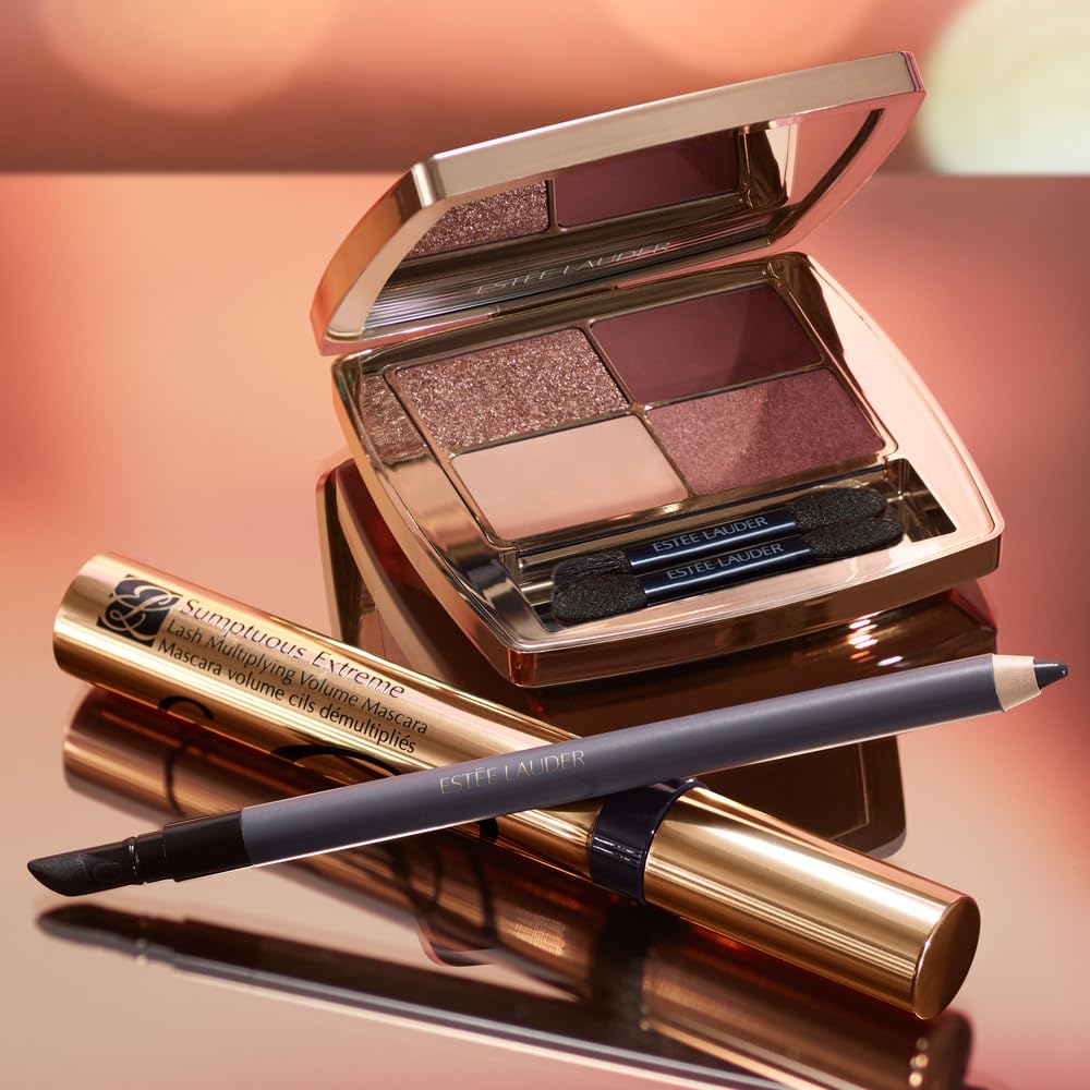 Estée Lauder Double Wear Eyeliner Espresso swatches show waterproof, smear-proof color.