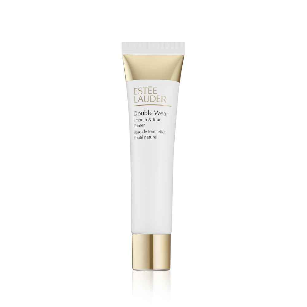 Estee Lauder Double Wear primer bottle shows pore-minimizing design for a smoother look.
