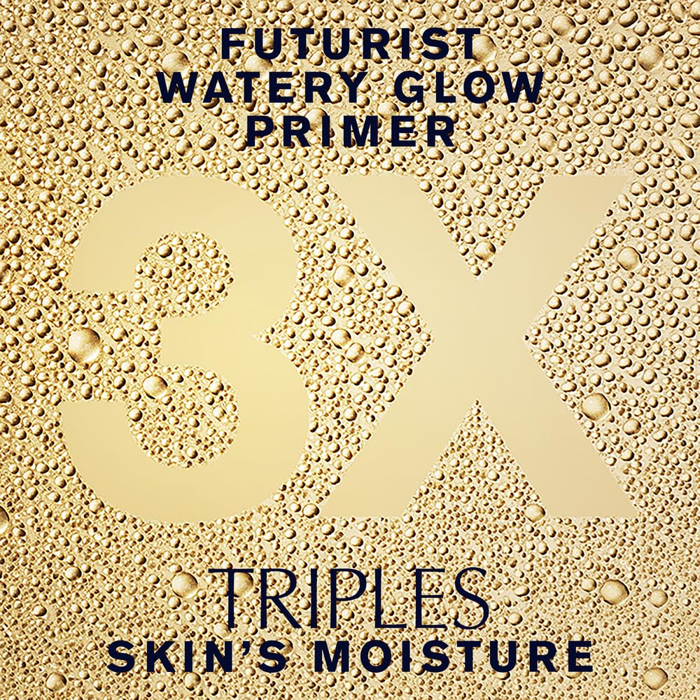 Estée Lauder Futurist Aqua Brilliance primer ingredients-closeup highlights hydration components.