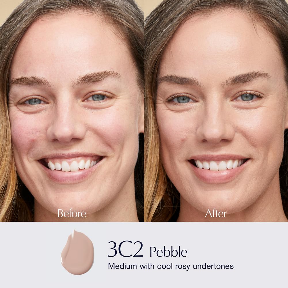 Estee Lauder Futurist Hydra Rescue SPF 45 swatch demonstrates sun protection and breathable coverage.