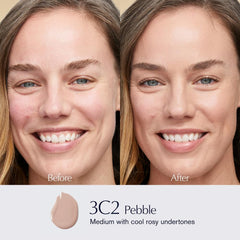 Estee Lauder Futurist Hydra Rescue SPF 45 swatch demonstrates sun protection and breathable coverage.