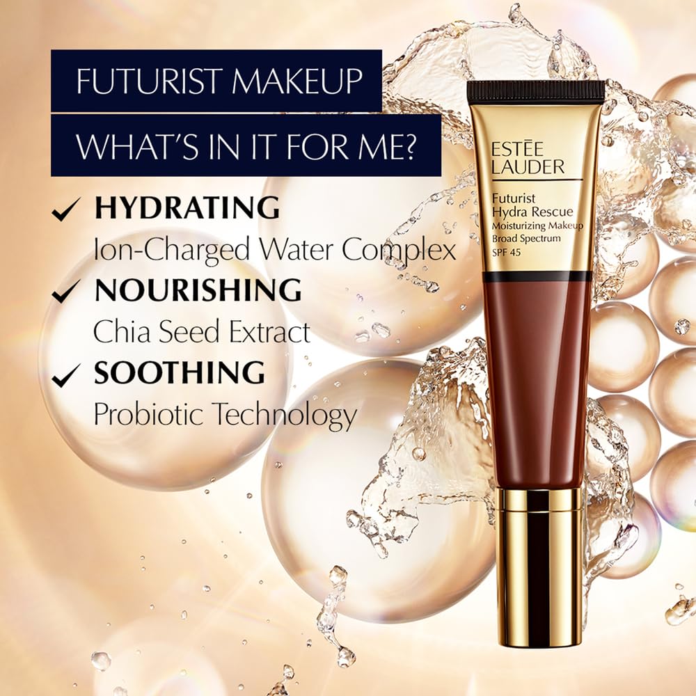 Estée Lauder Futurist Hydra Rescue texture shot highlighting lightweight breathable formula