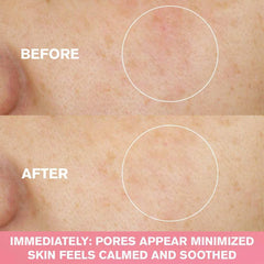 Mask-application scene demonstrates weekly purifying treatment for clearer-looking pores.