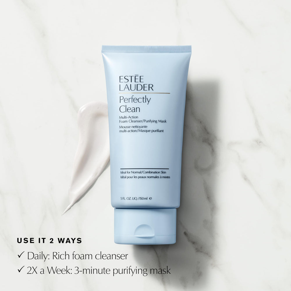 Estée Lauder Perfectly Clean unclogs pores for a cleaner complexion.