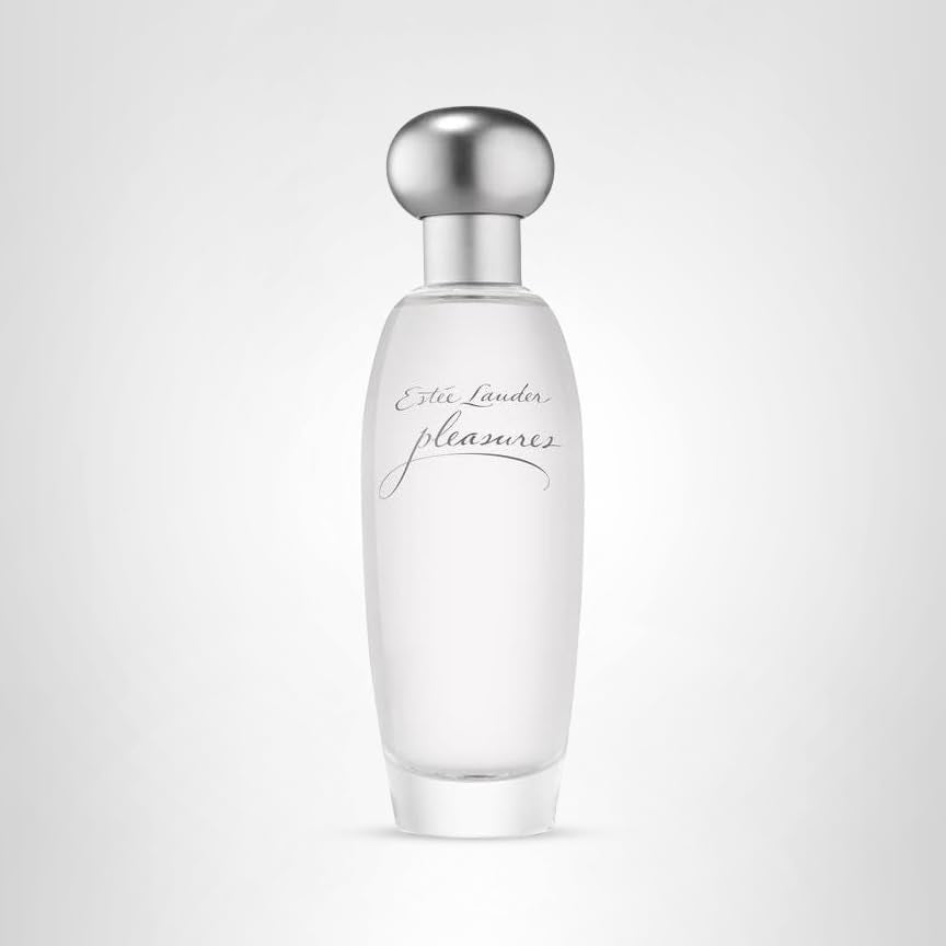 Estée Lauder Pleasures bottle cap close-up, sleek design for refined daily ritual.