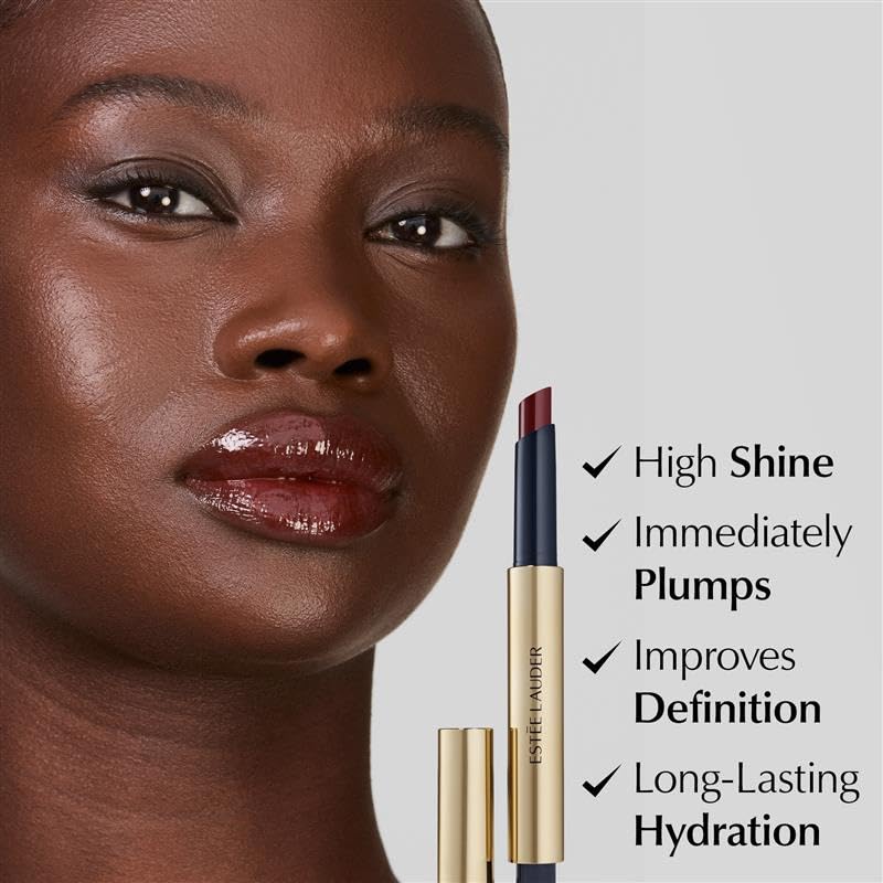 Estee Lauder Pure Color Melt-On Glosstick Melted Melon enhances natural lip tone with luminous glow.