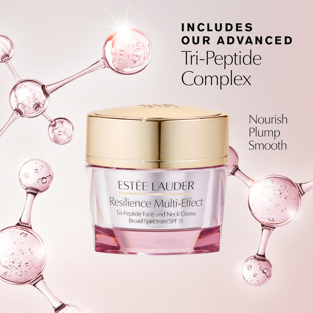 Estée Lauder Resilience neck detail suggesting multi-area care for cohesive skin tone.