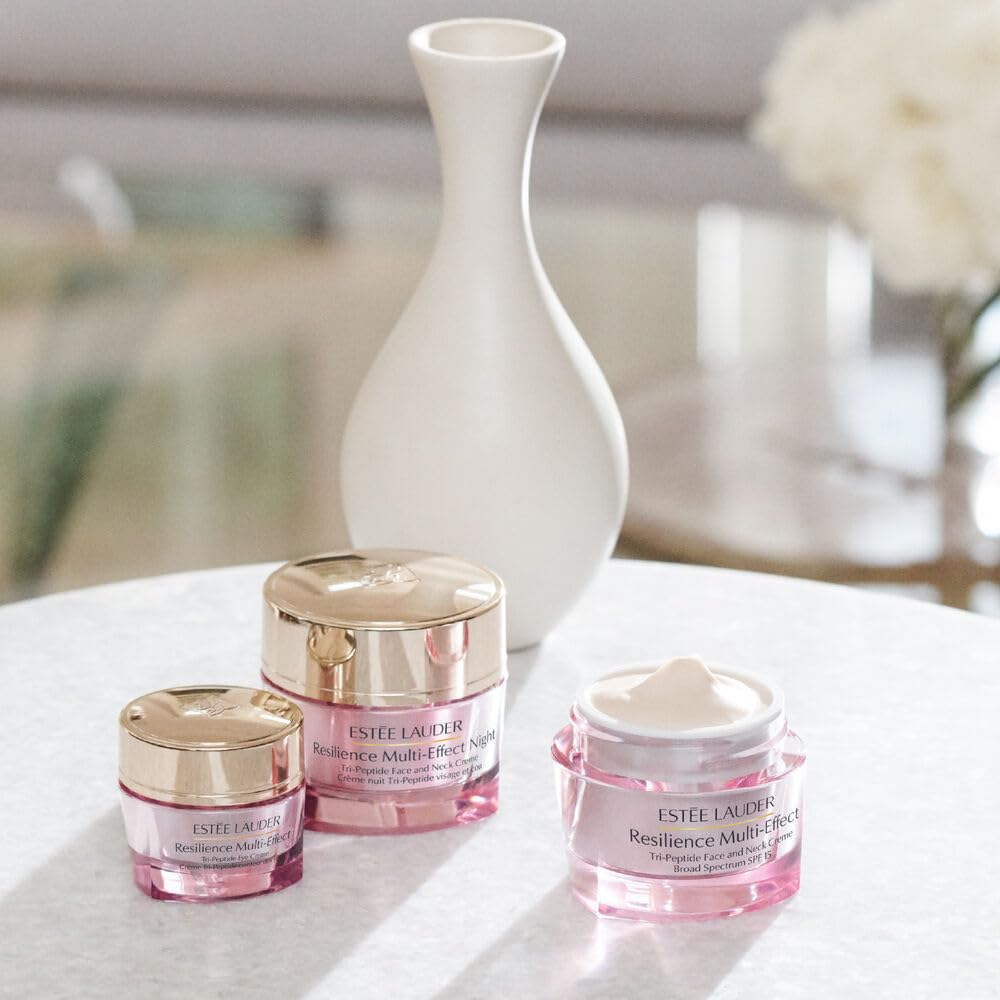 Estée Lauder Resilience Night Cream being smoothed onto skin for overnight hydration.