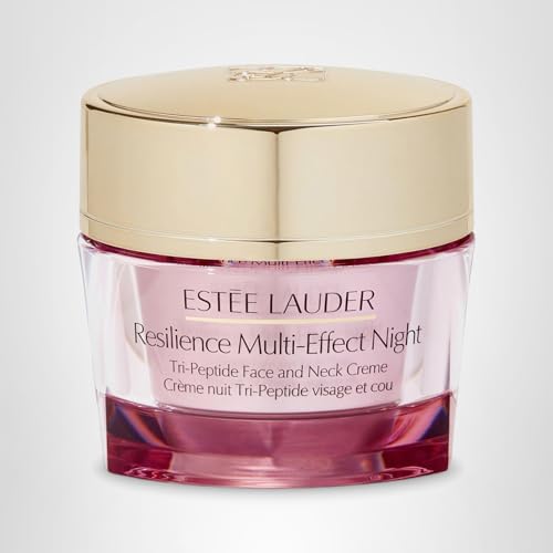 Pump dispenser on Estée Lauder Resilience Night Cream for controlled nightly dispensing.