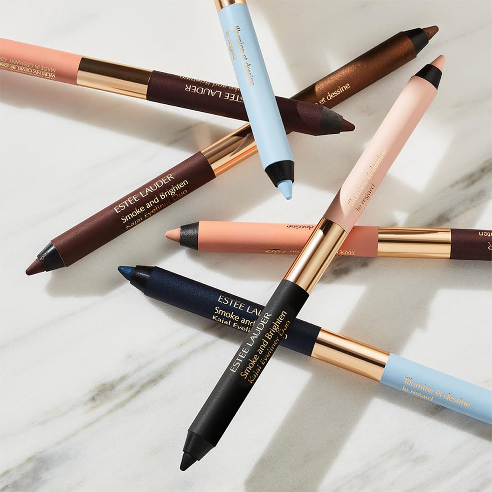 Estee Lauder Smoke & Brighten waterproof kajal on the eye resists sweat and humidity.