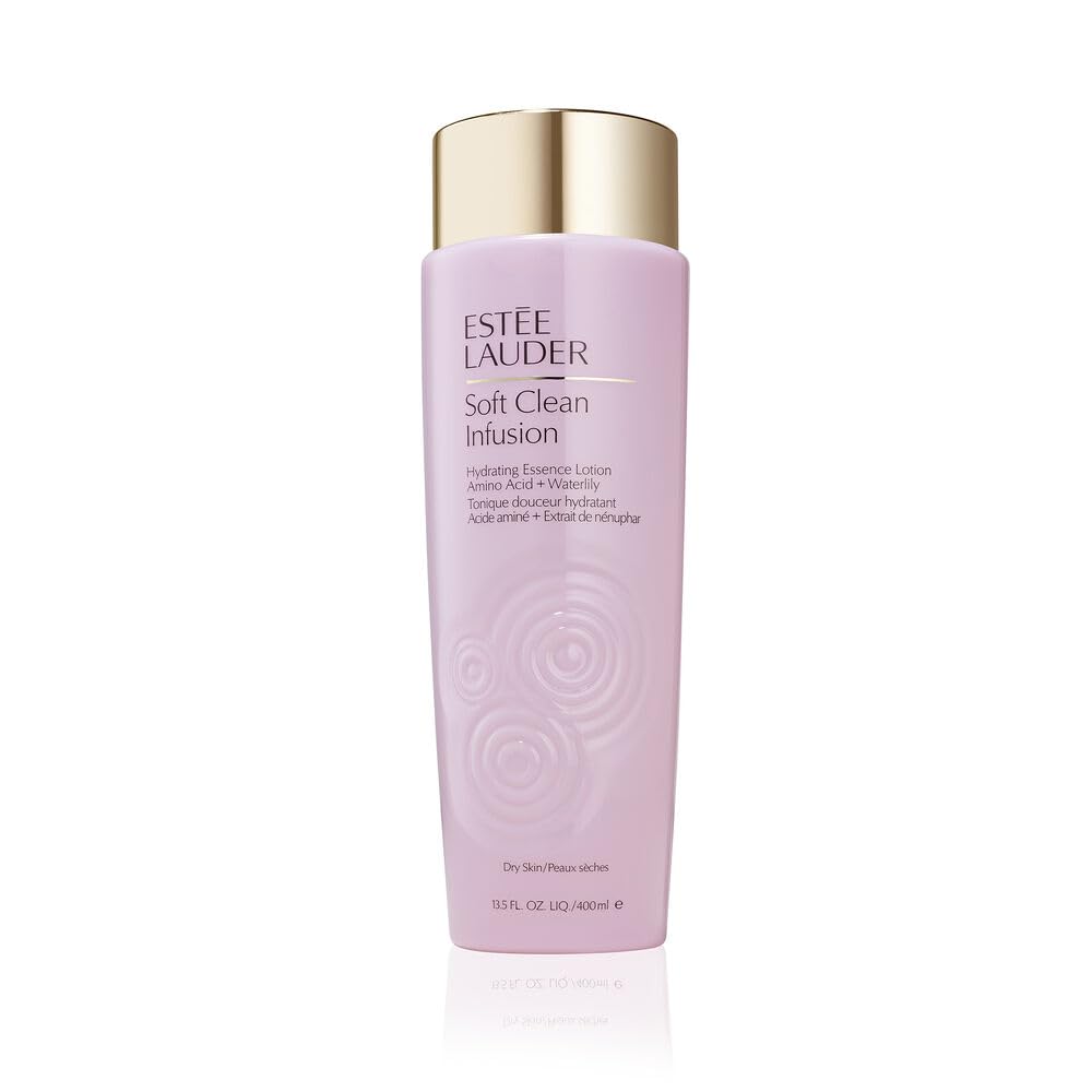 Estée Lauder Soft Clean Infusion bottle pour reveals instant hydration for dry skin.