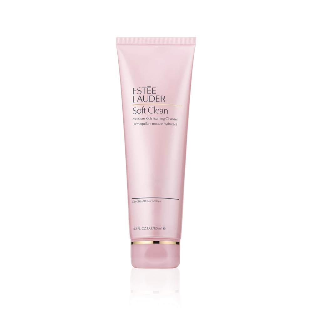 Estee Lauder Soft Clean bottle pour for gentle cleansing on dry skin.