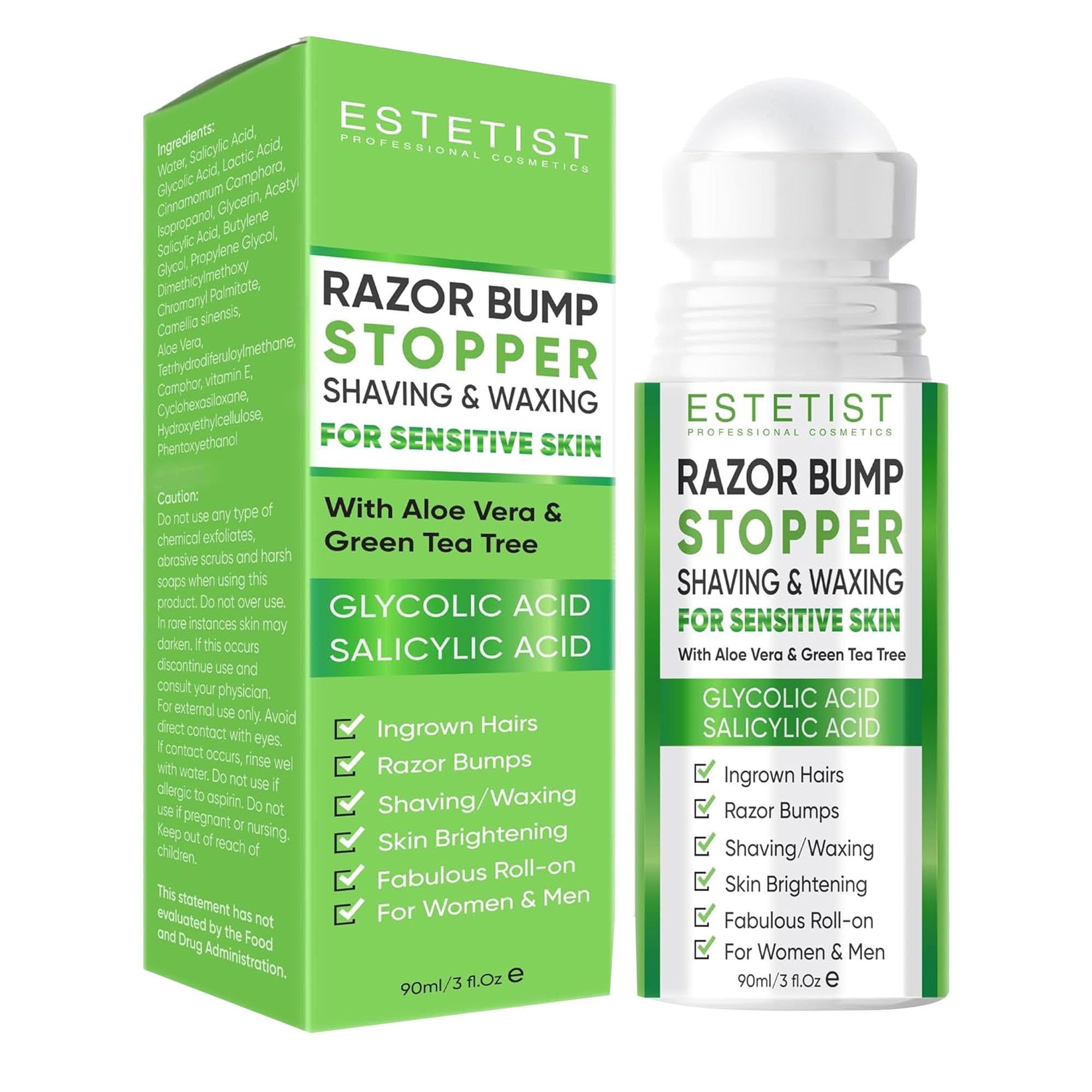 Estetist Razor Bump Stopper face roll-on calms irritation after shaving