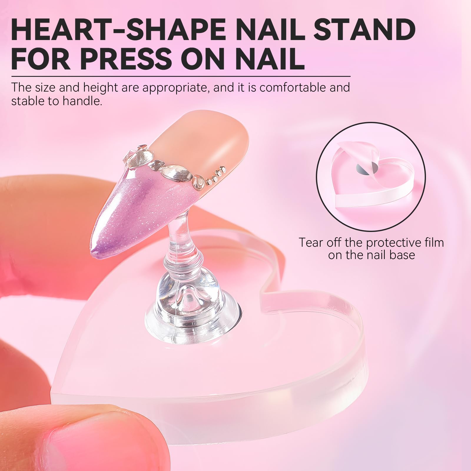 ESUOHYM 200-piece double-sided tape for reusable nail tips