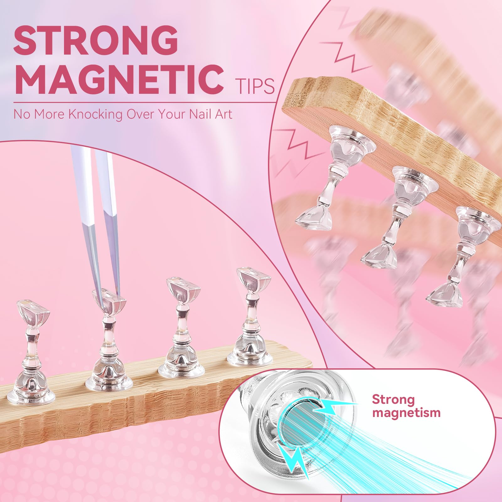 Includes double-sided tape to secure tips during nail art