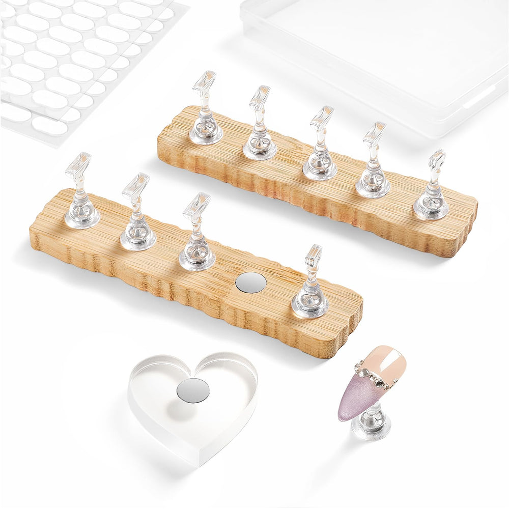 ESUOHYM nail stand base and holders for stable display during manicures