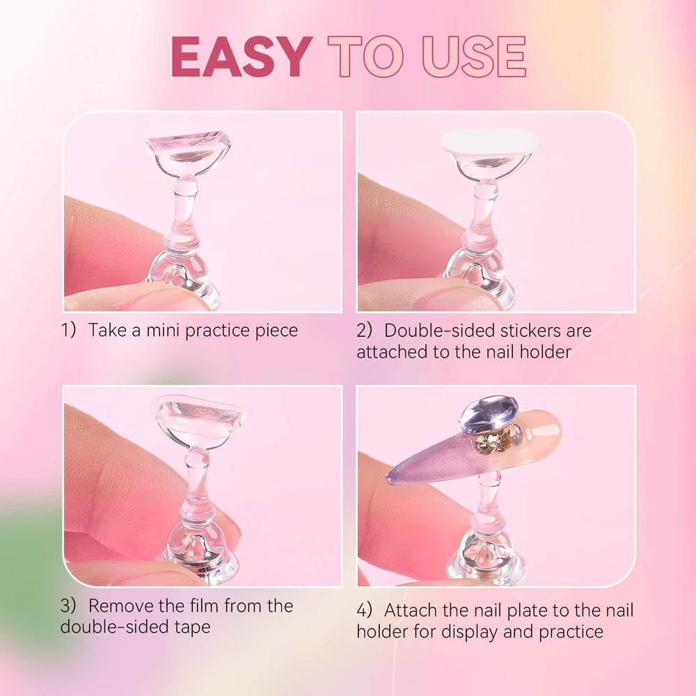 Two shapes of nail art bases for versatile practice