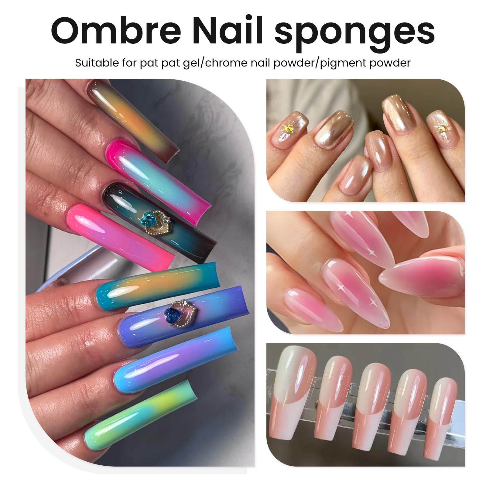 Esuohym nail art cleanup sponges remove excess polish and reach corners.