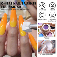 Esuohym soft, high-density nail sponges for smooth gradient blending.