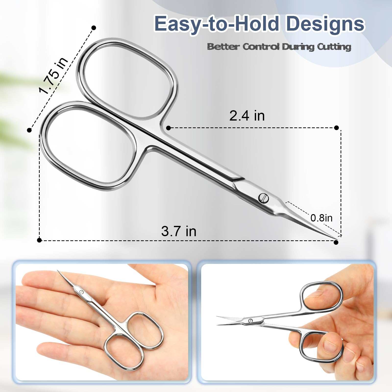 Easy-clean surface of ESVIENS scissors for quick maintenance and storage.