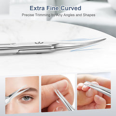 ESVIENS Cuticle Scissors showing ergonomic handle for comfortable grip.