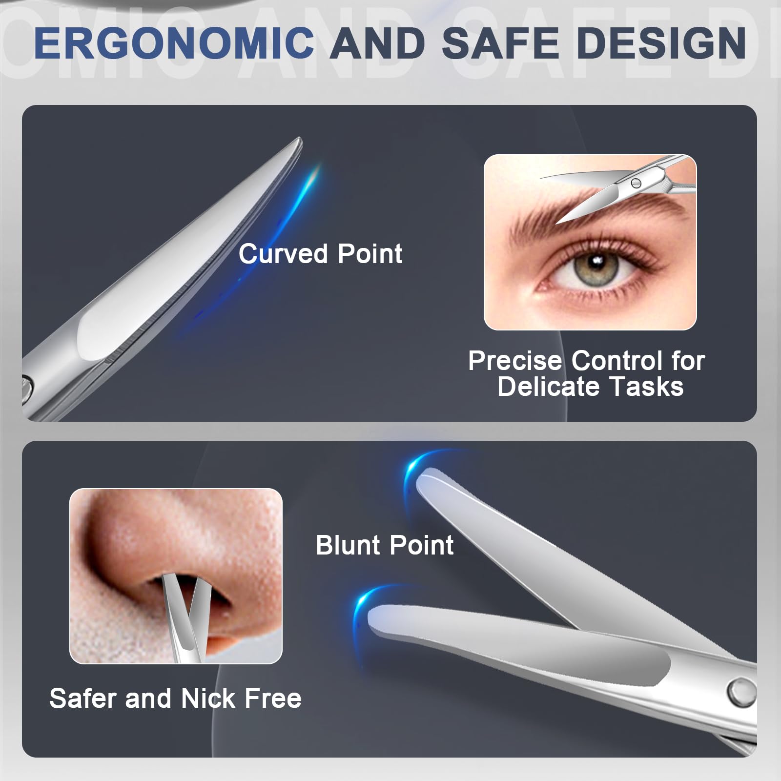 ESVIENS nose hair trimmer with blunt tip for gentle nasal grooming