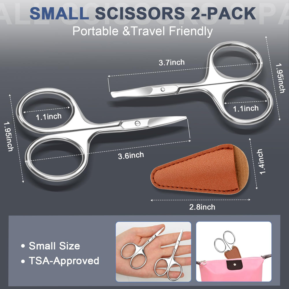 ESVIENS rounded-tip scissors ideal for delicate areas like brows and nose