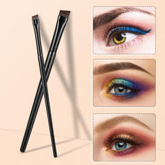 Etercycle eyebrow and eyeliner brushes laid out for versatile makeup application