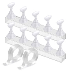 Etercycle acrylic nail art display stand with magnetic base for secure practice and display
