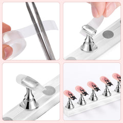 Etercycle acrylic nail holder provides stable grip for nail art.